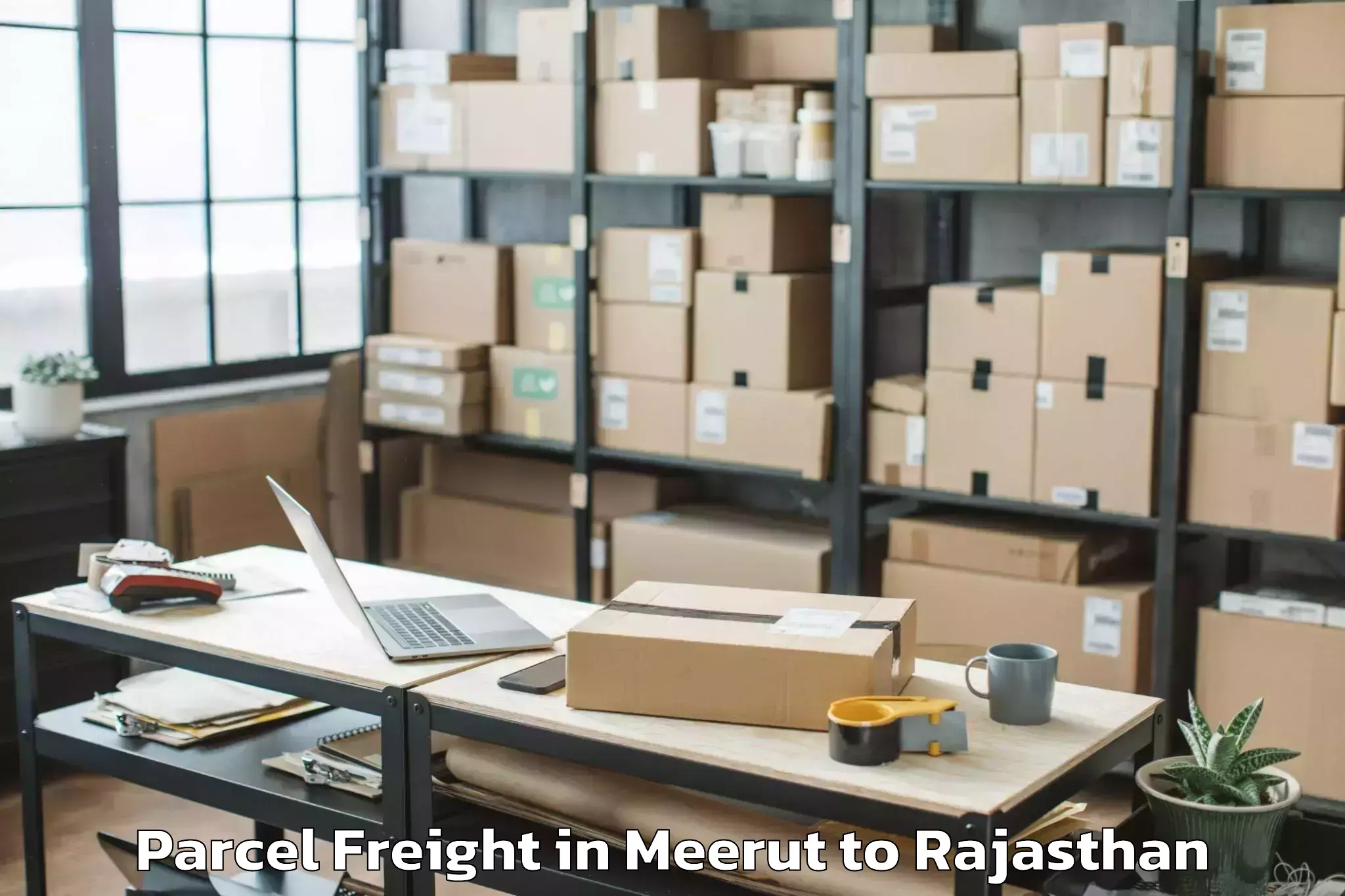 Leading Meerut to Ajmer Parcel Freight Provider